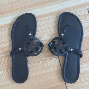 Tory Burch black leather sandals